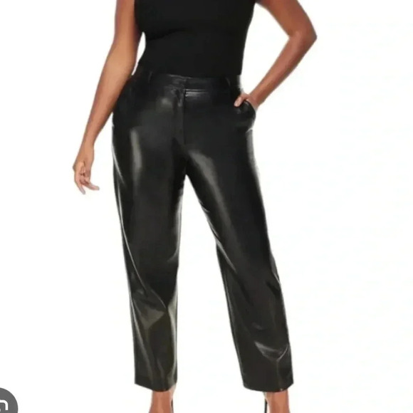 Aritzia Black Leather Pants - Picture 1 of 8